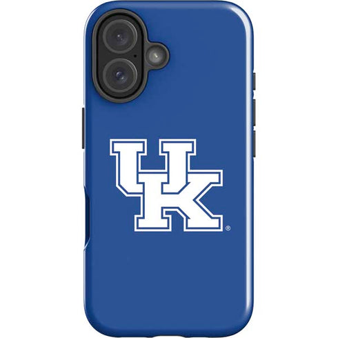 University of Kentucky UK on Blue iPhone 16 Plus Impact Case